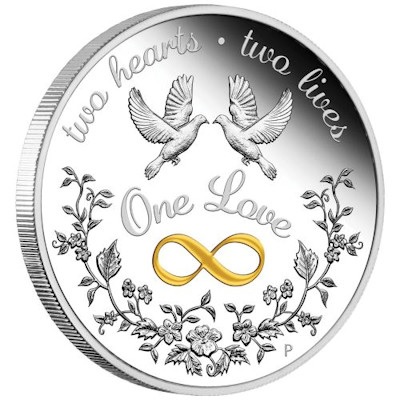 Hochzeit Geschenkmünze Silber