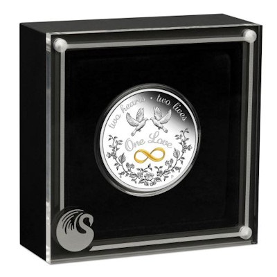Hochzeit Geschenkmünze Silber